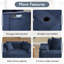 Canapé d'appoint 61 po en forme de fausse fourrure avec coussins et porte-gobelets et poche latérale-853310183-853310177