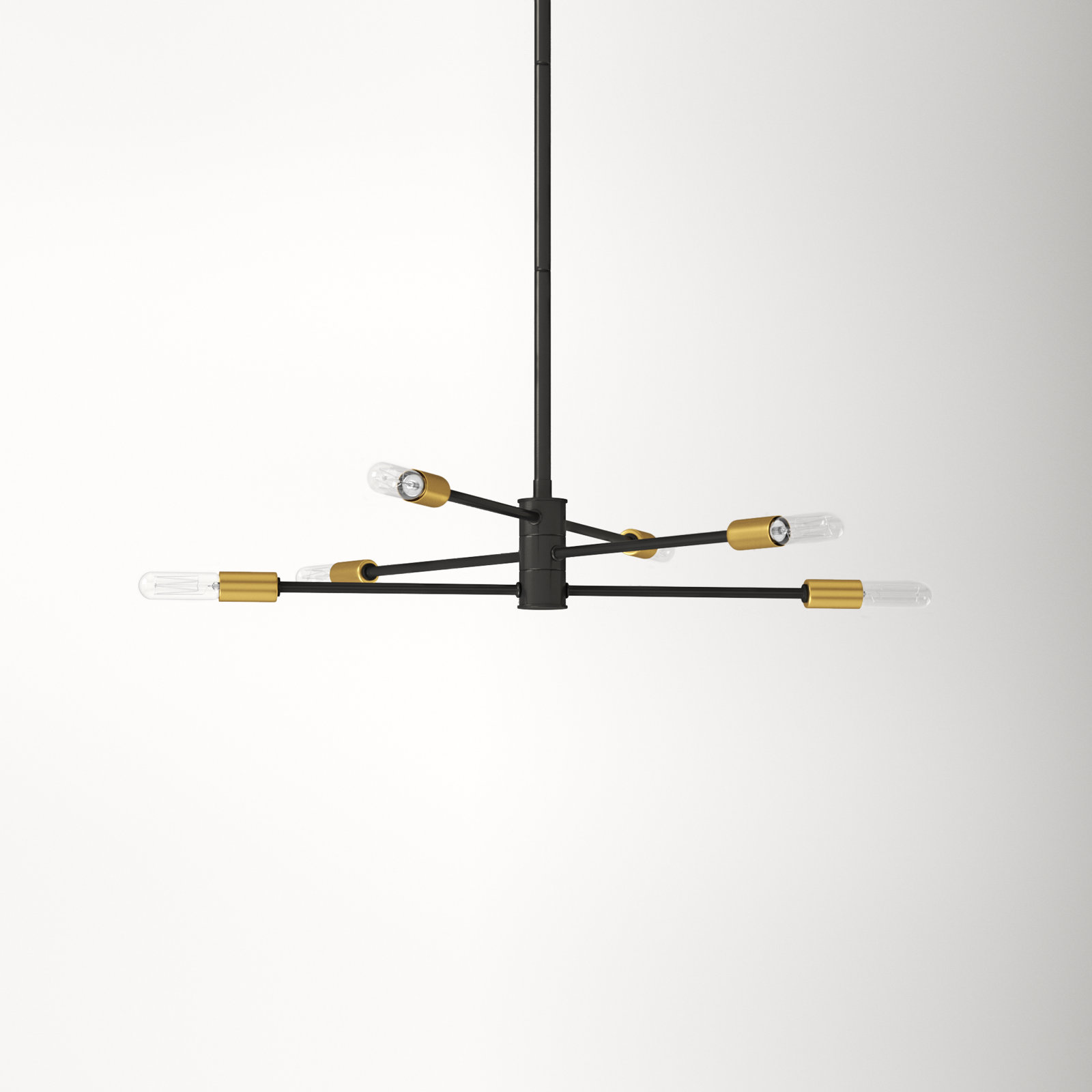 Jordy 6 - Light Dimmable Sputnik Chandelier, Bronze