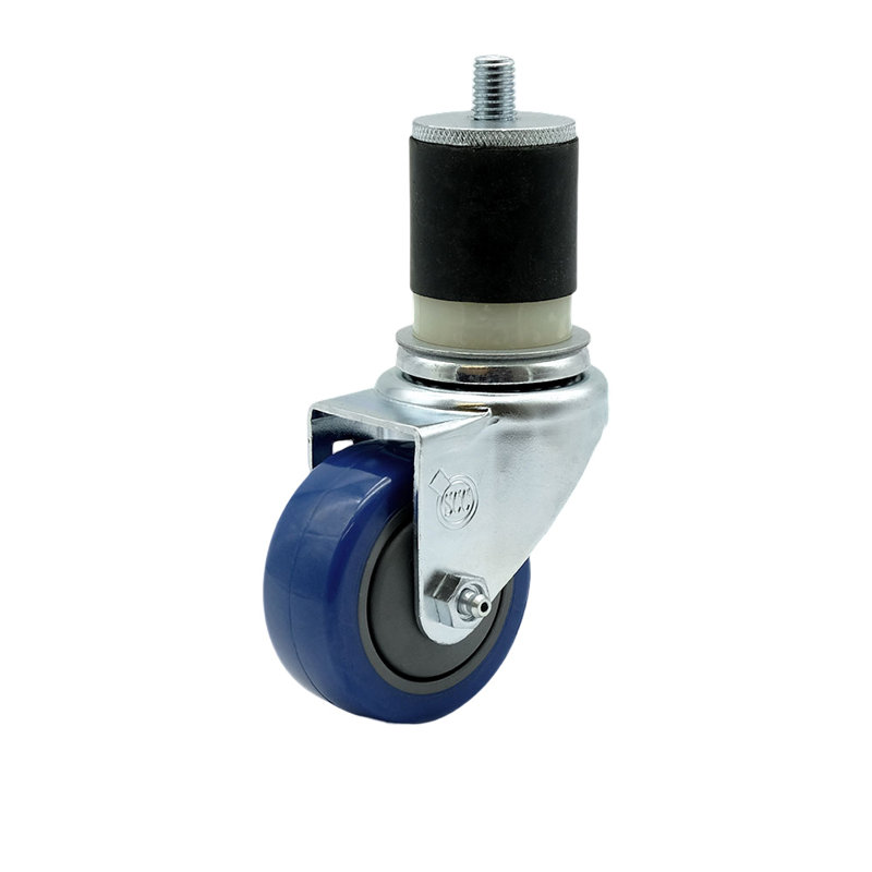 Polyurethane Expanding Caster, Blue