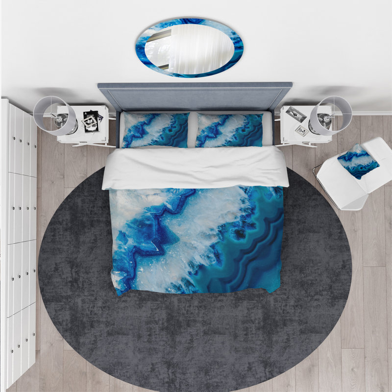 Modern & Contemporary Abstract Duvet Cover, King Duvet Cover + 2 Shams