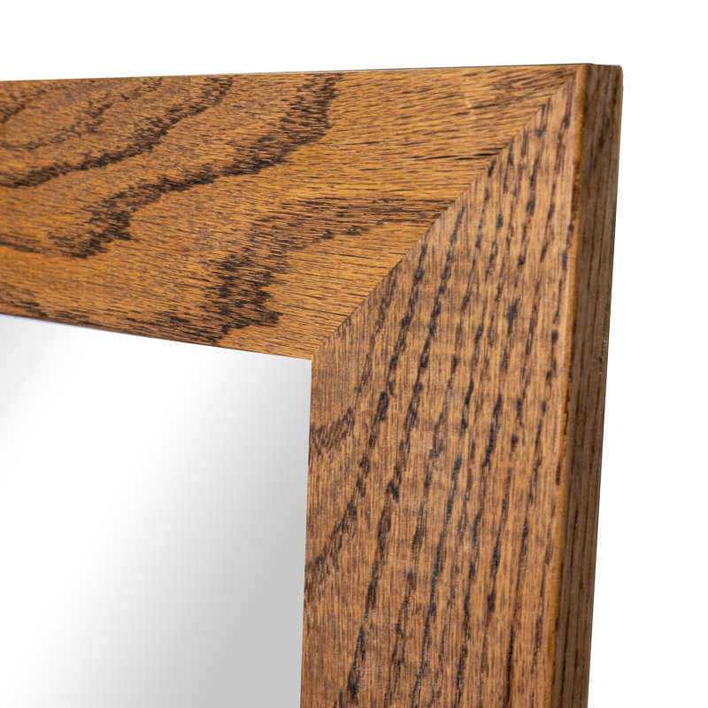 Miroir de plancher en bois franc Union Rustic Ozark, 72 po x 33 po, Miel