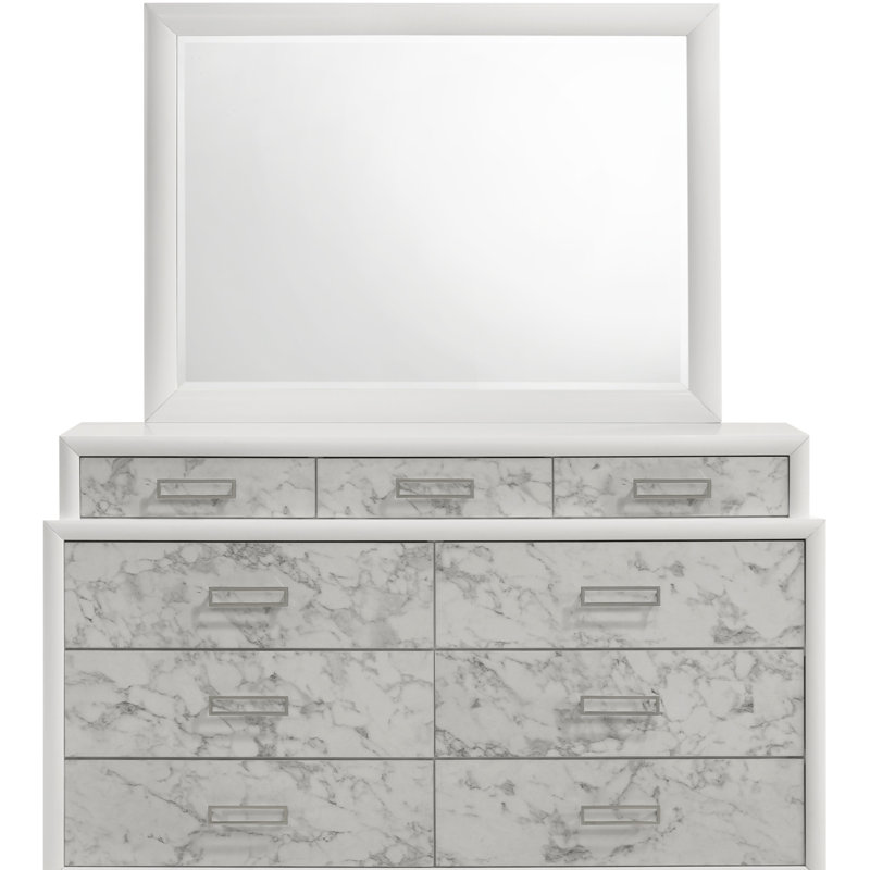 Miroir Soul Modern, 34,53 po x 46,53 po, Blanc