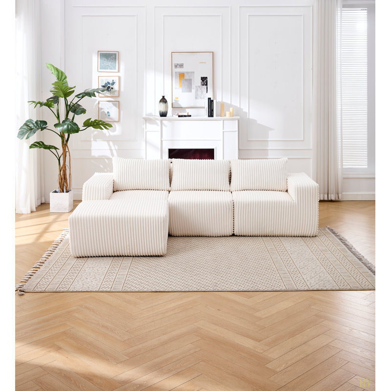 Canapé modulaire Modern, Tissu blanc