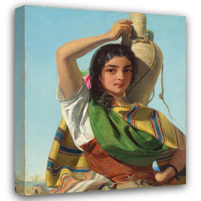 «A Gypsy Water-Carrier of Seville» par John Phillip, reproduction d'art sur toile tendue avec châssis