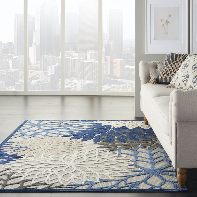 Abela Floral Indoor Rug, Rectangle 5'3" x 7'5"
