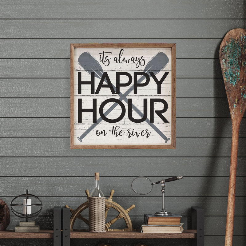Happy Hour River Oars, H 4 po x l 4 po