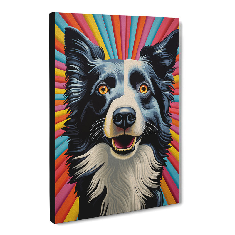 Border Collie Op - Wrapped Canvas, 50cm H x 35cm W x 3cm D