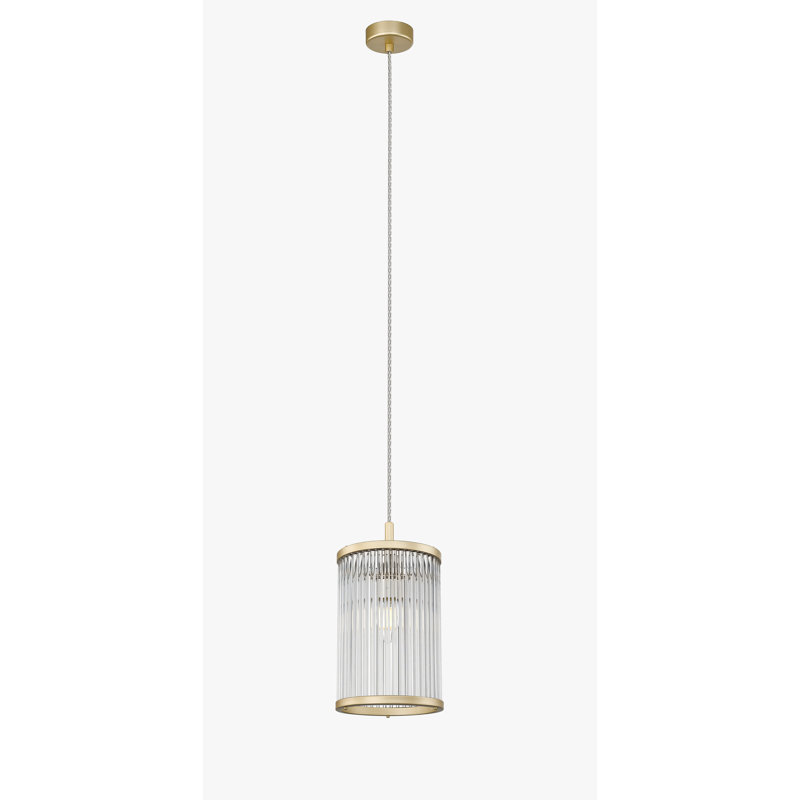 Prattsburgh 1 - Light Cylinder Pendant, Matt Gold