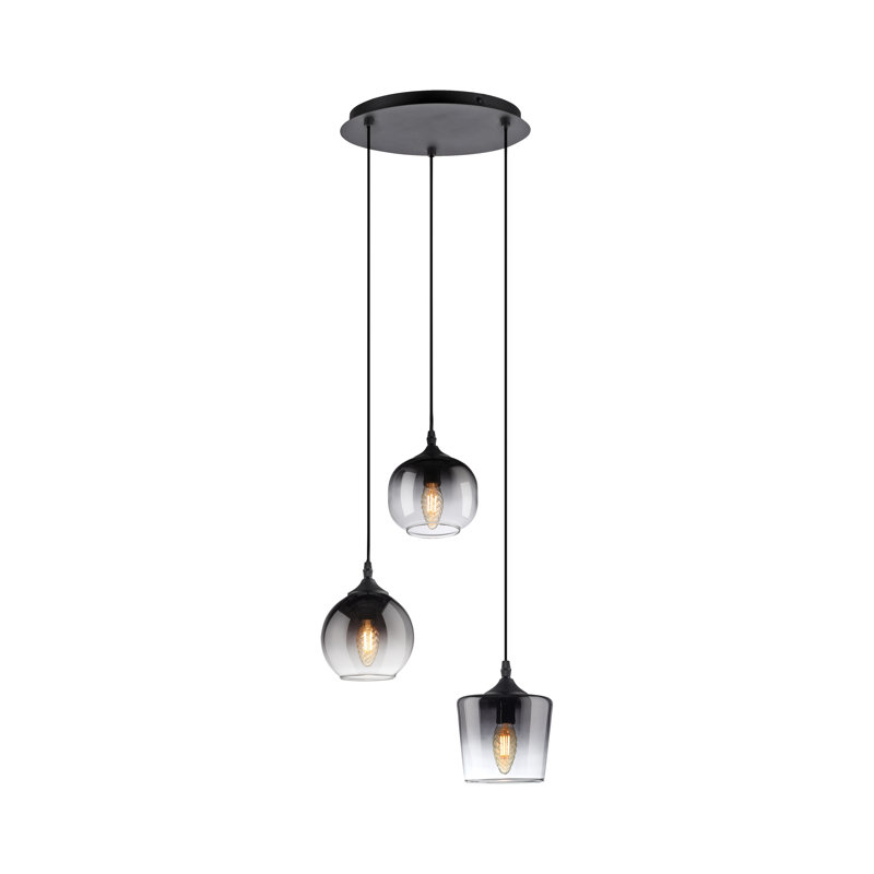Natalina 3 - Light Matte Black Cluster Pendant
