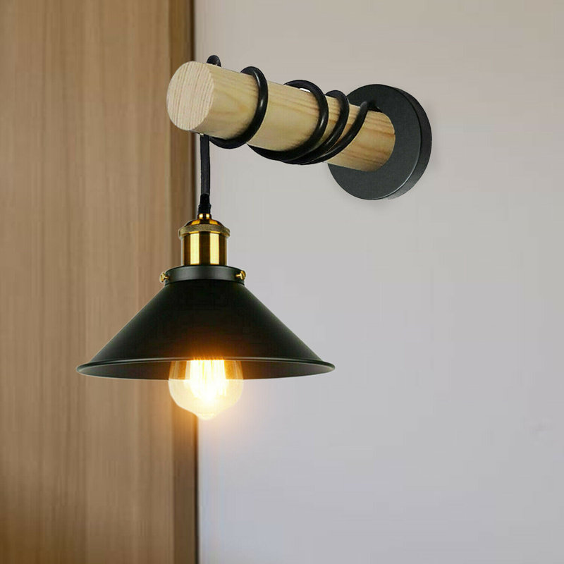 Cielito Armed Sconce, Black, No