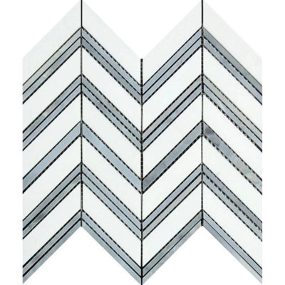 Marble Chevron Mosaic Wall & Floor Tile