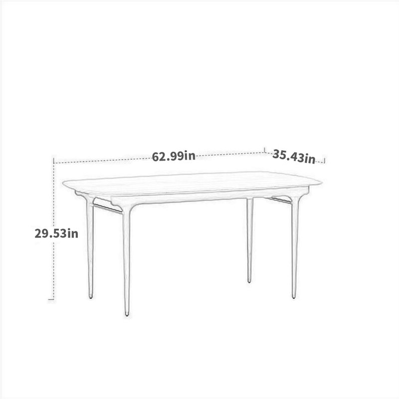 Table de salle à manger Sayana, H 29,53 po x L 62,99 po x l 35,43 po