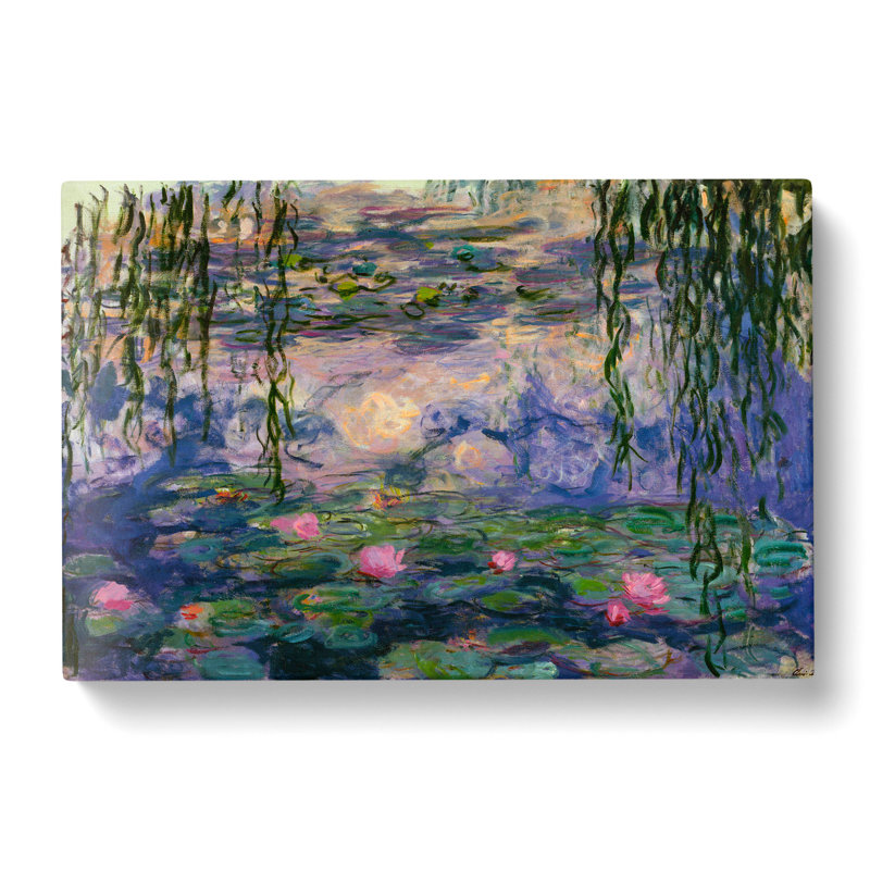 Water Lilies Lily Pond Vol.11 by Claude Monet - Wrapped Canvas Painting, 40cm H x 60cm W x 3cm D