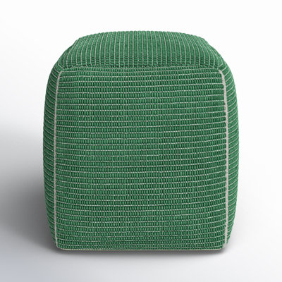 Waverly 18" Cotton Upholstered Pouffe