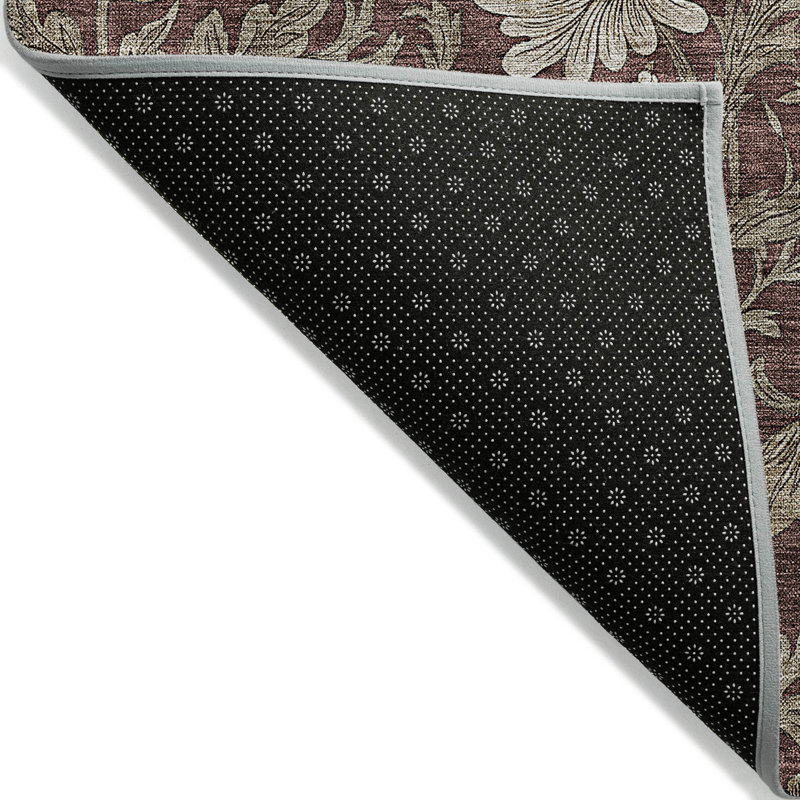 Washable Floral Indoor / Outdoor Rug, Runner 2'3" x 7'6"