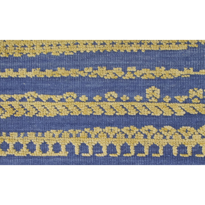 Moroccan Wool Striped Area Rug, Rectangle 9' x 12'