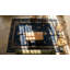 Tapis antique en laine noué à la main bleu antique des années 1900