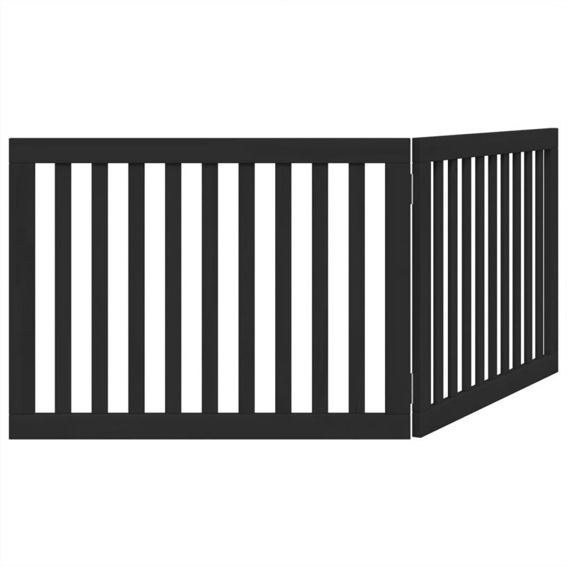 Nickson Solid Wood Dog House Door, 60cm H x 160cm W x 2cm D, Black