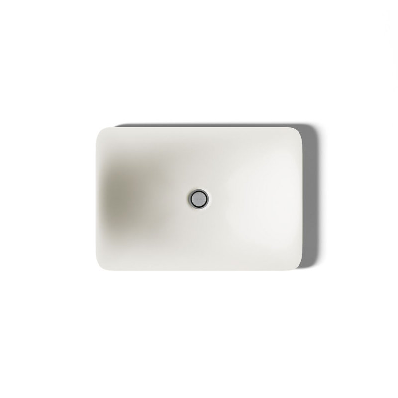 Carillon® Ceramic Rectangular Drop-in Bathroom Sink, Biscuit