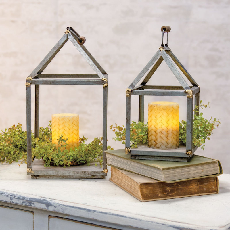 13.75'' H Metal Tabletop Lantern
