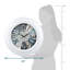 Horloge 22 po à quartz blanc