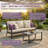 Elevate Your Outdoor Living with an All-Weather Wicker Conversation Set and Coffee Table - Sleek Elegance for Ultimate Relaxation-939723026
