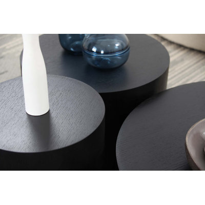 Table d'appoint ronde pour salon entièrement assemblée