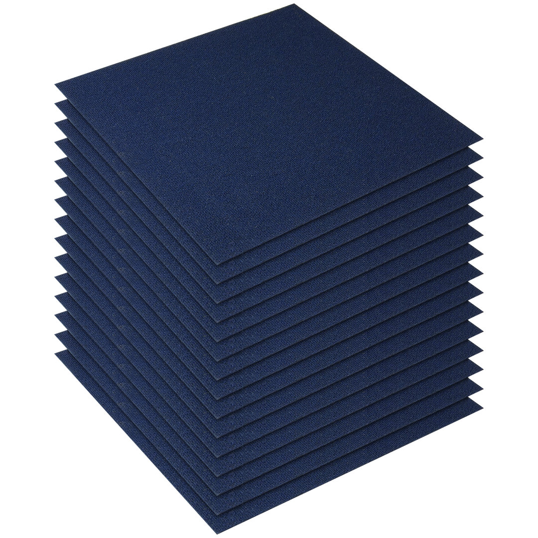 24'' W x 24'' L Level Cut And Loop Polyester Carpet Tile (Set of 15) VEVOR 