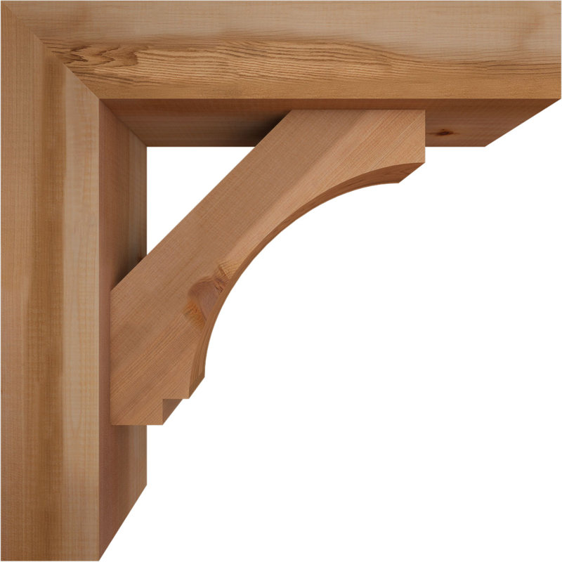 Support de bloc impérial avec entretoise décalée, 20 po x 20 po, Cèdre rouge occidental de l 5 1/2 po (lisse)