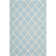 Rodgers Hand Woven Flat Weave Wool/Cotton Geometric Rug in Light Blue/Ivory
