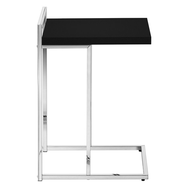 Table d'appoint moderne - Collation infaillible en métal stratifié noir