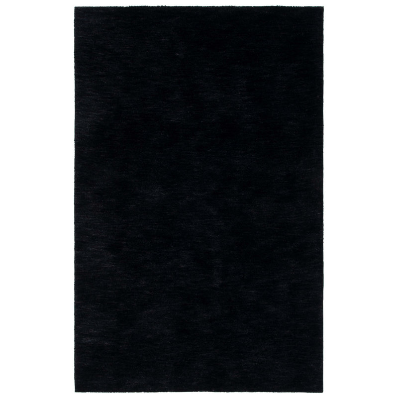 Tapis noir Carmine 101, Rectangle 8 pi x 10 pi