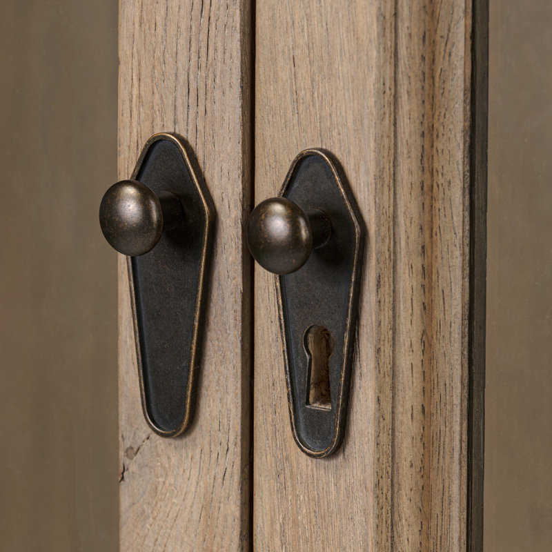 Sussex Wide Cabinet-Smoked Black, Drifted Oak