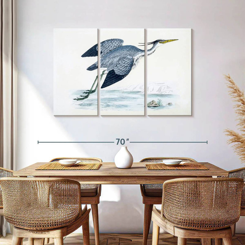 Brampt Soaring Blue Heron, 36" H x 57" W