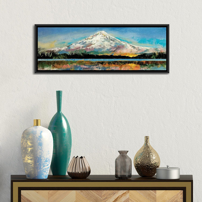 « mount hotte », reproduction d’art sur toile, H 12 po x l 36 po x P 1,5 po, Toile avec cadre noir