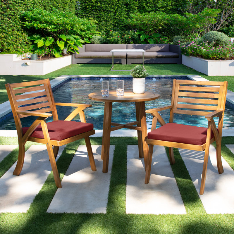 Outdoor 2.5'' Dining Chair Seat Cushion, Canvas Cloud Sunbrella® Canvas, 17" W x 18" D