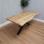 Modern Dining Table with 4 Chairs with faux leather padded seats-1675155072-1675155134