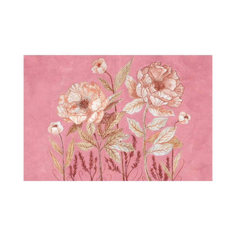 Botanica In Pink 1 Piece Wall Art on Canvas, 45.72cm H x 66.04cm W, Wrapped Canvas