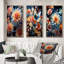 «Meadow Chrysanthemum Charm», 3 pièces sur toile-744023460-744023469