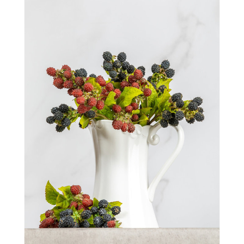 Artificial Blackberry Fruit 16.5", Red