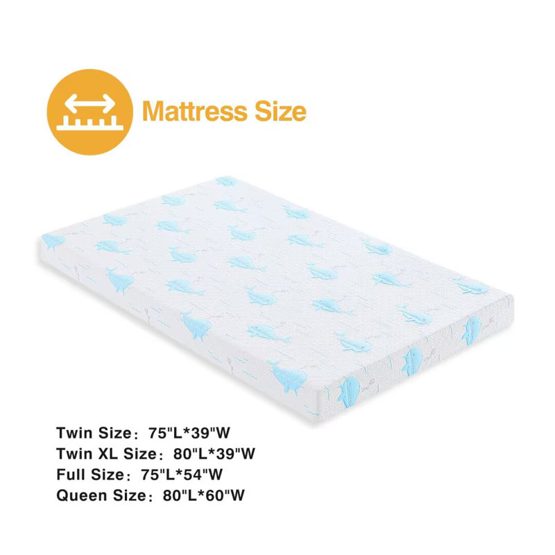 Firm Gel Infused Memory Foam Mattress, Twin XL, 6"
