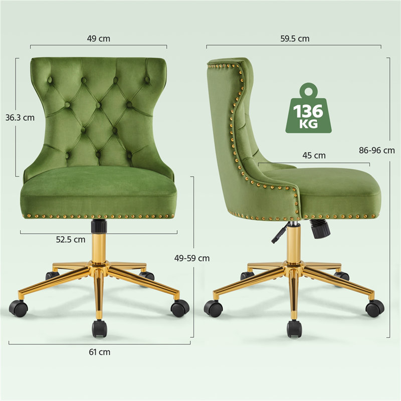 Ukiah Office Swivel Chair, Green