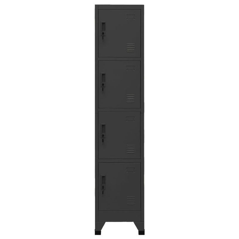 Voyles 4 - Tier 4 - Section 38Cm Wide 180Cm High Metal Employee Locker, Anthracite