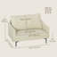 2 Seater Sofa, Upholstered Loveseat with Button Tufted, Cream-525953674