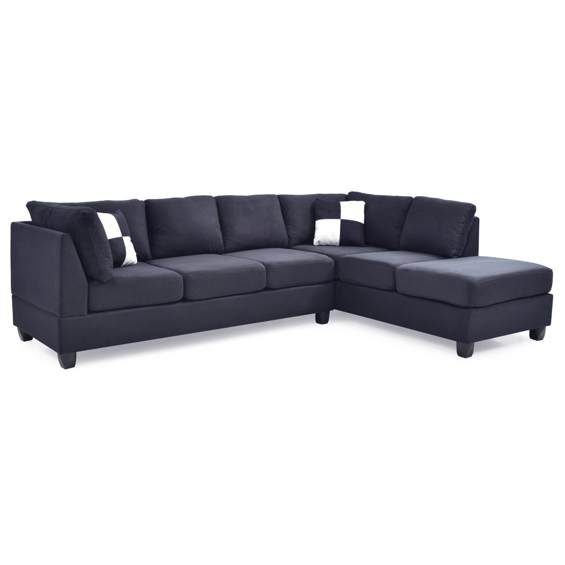 Ebern Designs Modern Sofa Glory Furniture Malone Sectional 3 Boxes ...