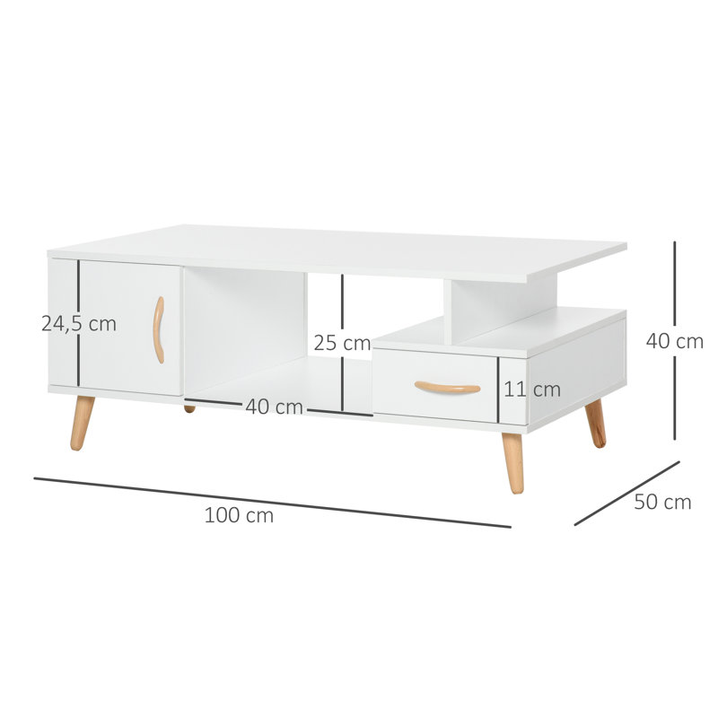 Four Leg Coffee Table with Storage