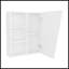 Armoire à pharmacie blanche avec porte en miroir et rangement ouvert