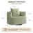 41"W Upholstered Lounge Swivel Chair with Pillow-Green-2124214781