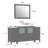 Ravenna 60" Freestanding Single Sink Bathroom Vanity with Engineered Marble Top and Matching Mirror-109234211-109234209