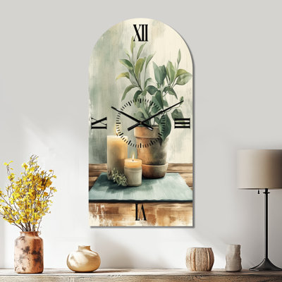 Rituel de repos et de renouveau - Grande horloge murale minimaliste en métal arquée